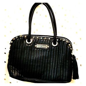 Betsey Johnson Black  Gold Purse